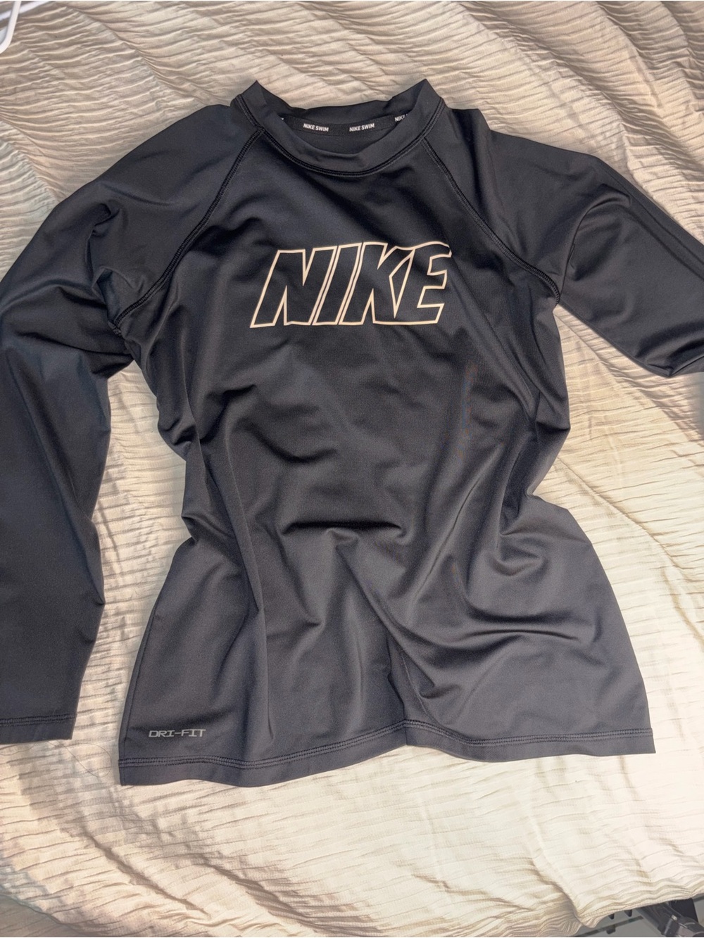 Nike Black Long Sleeve Performance Top with Logo